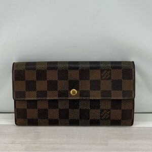 Louis Vuitton Brown and Gold Damier Wallet
